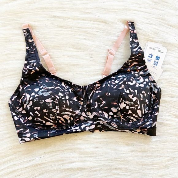 NEW Roxy D Cup Fitness Sports Bra Bikini Swim Top - Picture 1 of 5